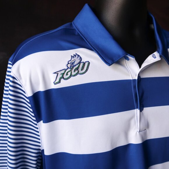 FGCU Eagles Blue Striped Nike Polo (XL) NICE!! 🏀 - Picture 2 of 12